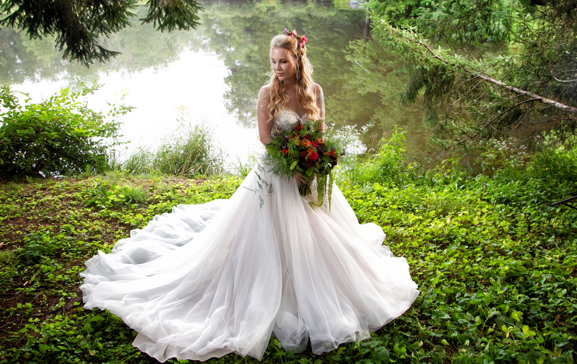 fairy tale style wedding photo