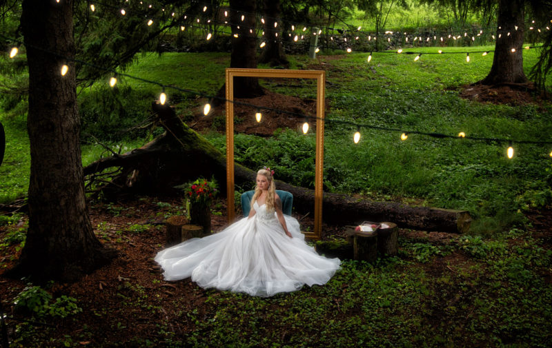 fairy tale style wedding photo