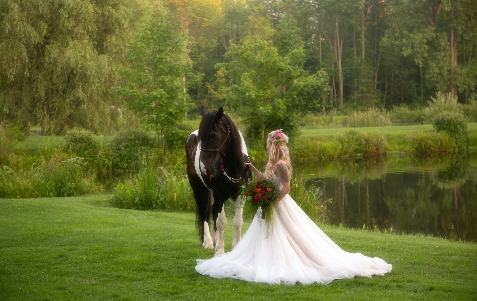 fairy tale style wedding photo