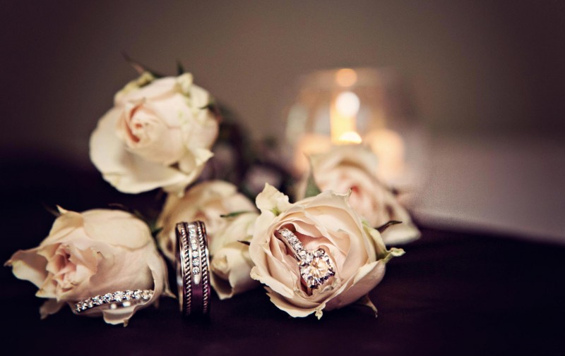 Wedding Flowers Rings Roses