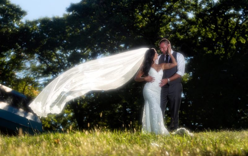 holiday Valley bride and groom