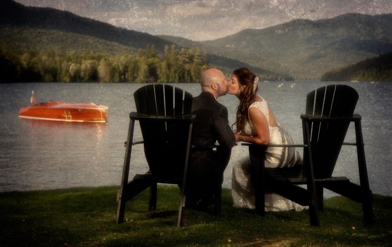 lake placid bride and groom