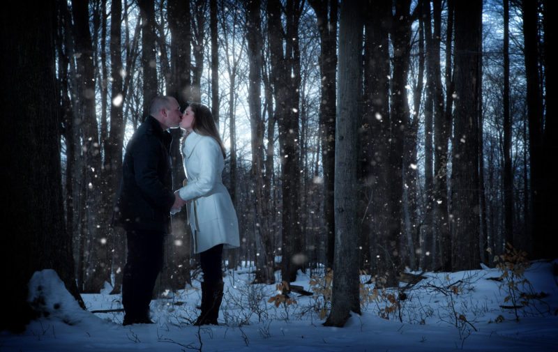 winter engagement photo 5