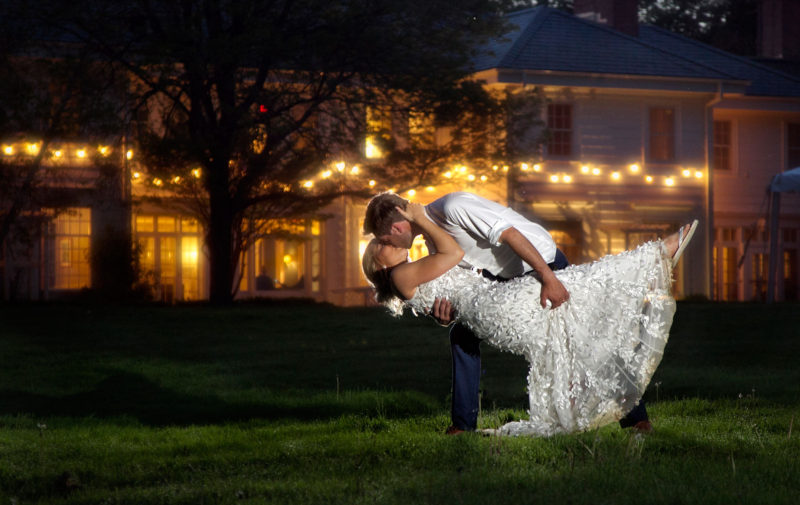 Wedding photography at night